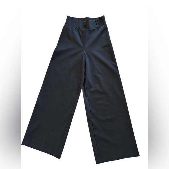 Betabrand Pants - Betabrand high rise, wide leg women’s black dress pants size XS petite